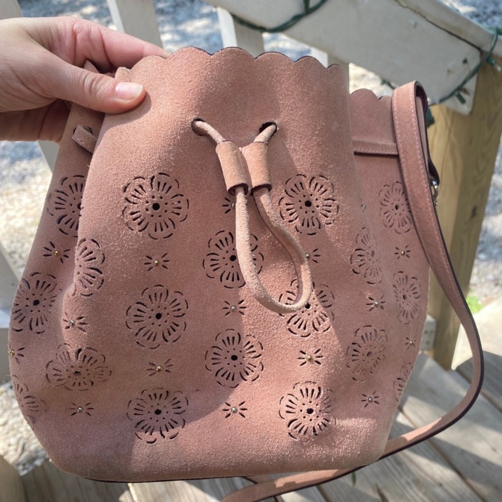 Coach suede bucket bag